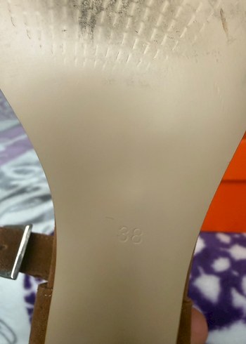 Kadın Kahverengi Süet Topuklu Sandalet - Görsel 3