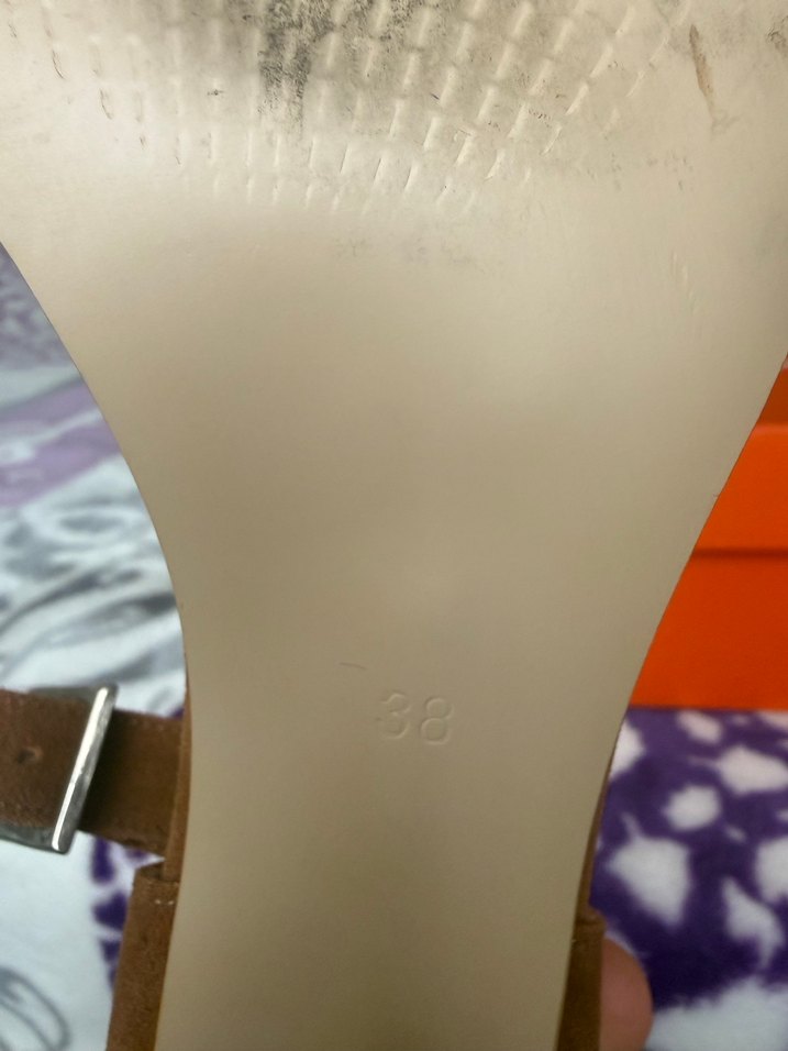 Kadın Kahverengi Süet Topuklu Sandalet - Görsel 3