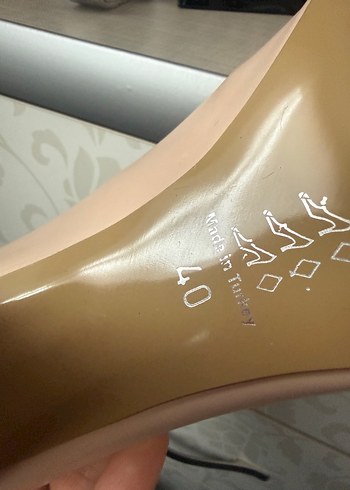 Bej Stiletto Topuklu Kadın Ayakkabı - Görsel 4