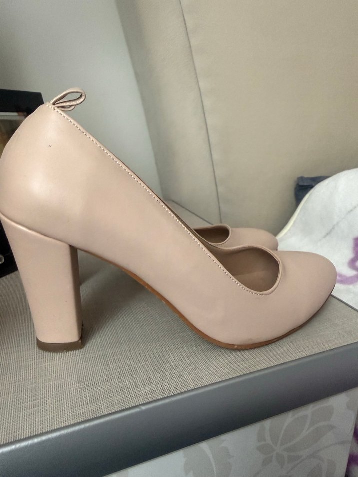 Bej Stiletto Topuklu Kadın Ayakkabı - Görsel 2