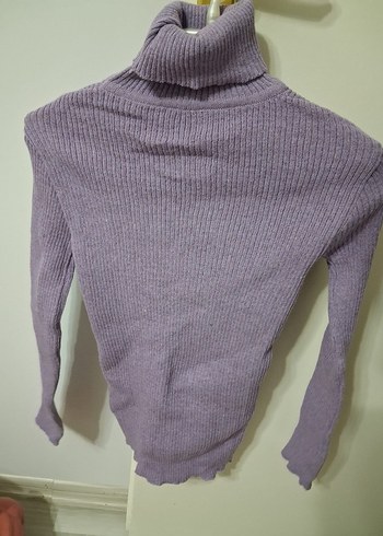 Mor Balıkçı Yaka Kadın Triko Kazak - Görsel 2