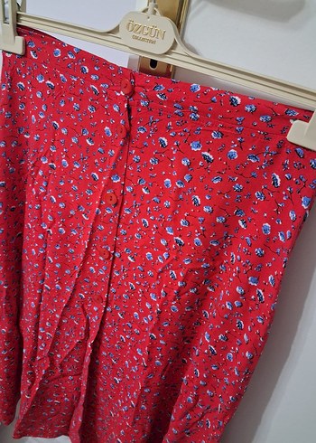 Kırmızı Bohem Salaş Midi Etek - Görsel 3