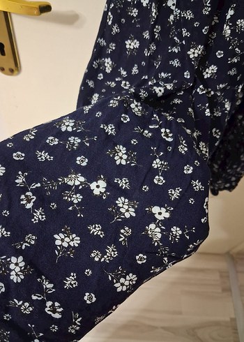 Lacivert Kadın Uzun Kollu Piliseli Elbise - Görsel 4