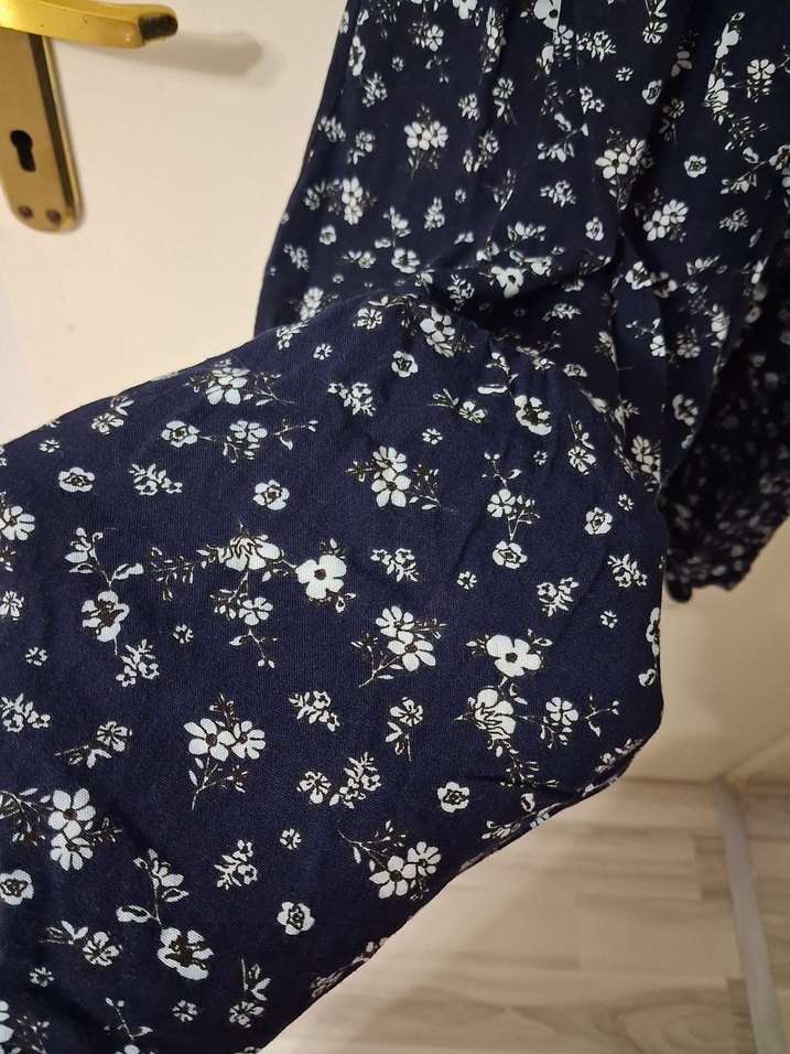 Lacivert Kadın Uzun Kollu Piliseli Elbise - Görsel 4