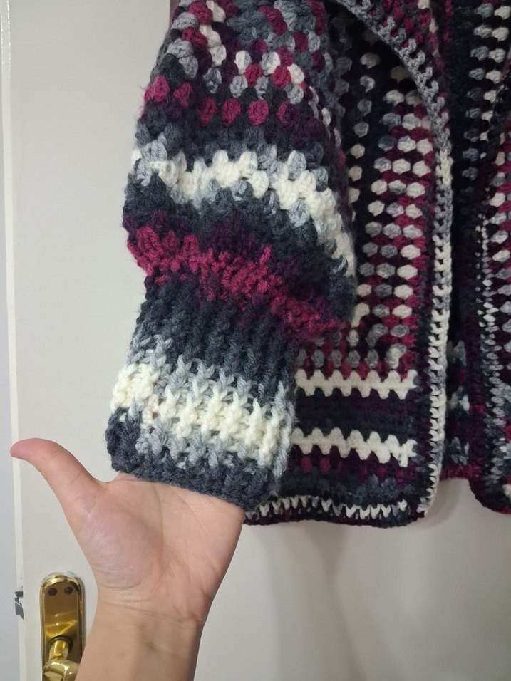 El örgüsü altıgen hırka - Görsel 3