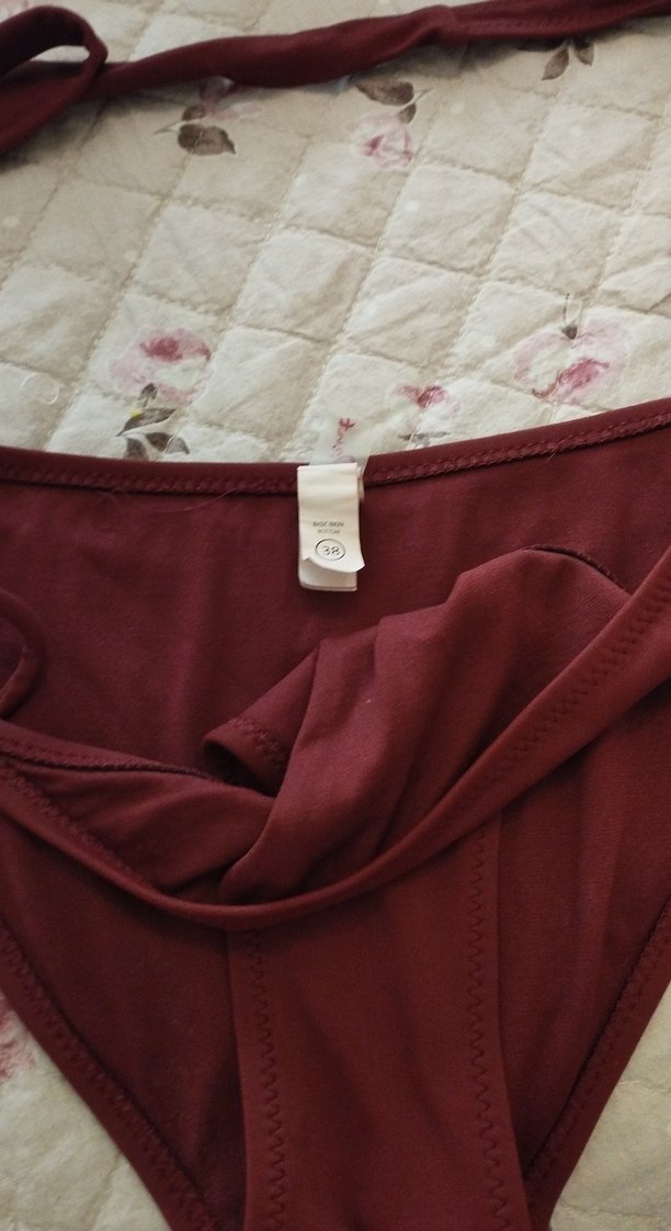 Bordo İpli Bohem Bikini Takımı - Görsel 2