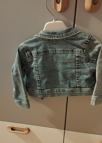 Nakışlı Düğmeli Kız Denim Ceket - Görsel 2