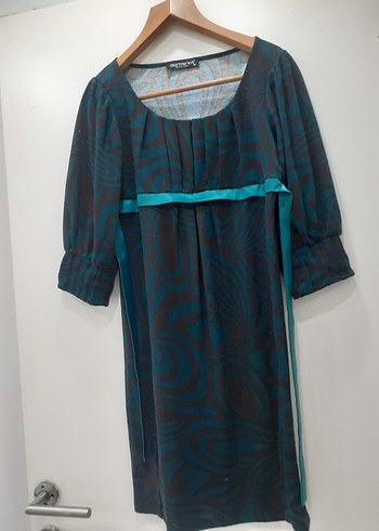 Lacivert Bohem Midi elbise - Görsel 2