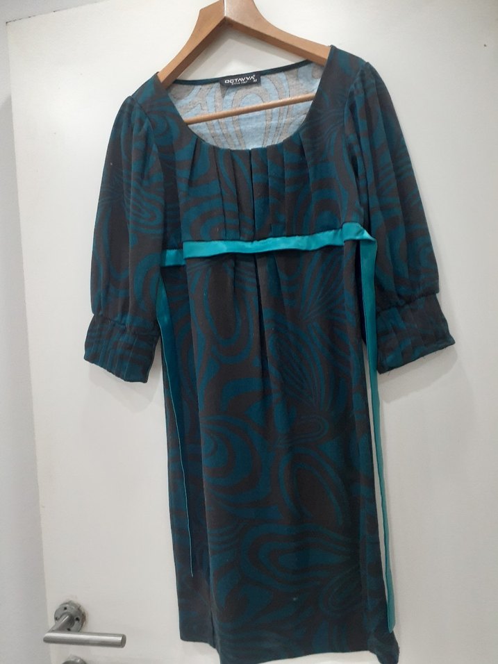 Lacivert Bohem Midi elbise - Görsel 2