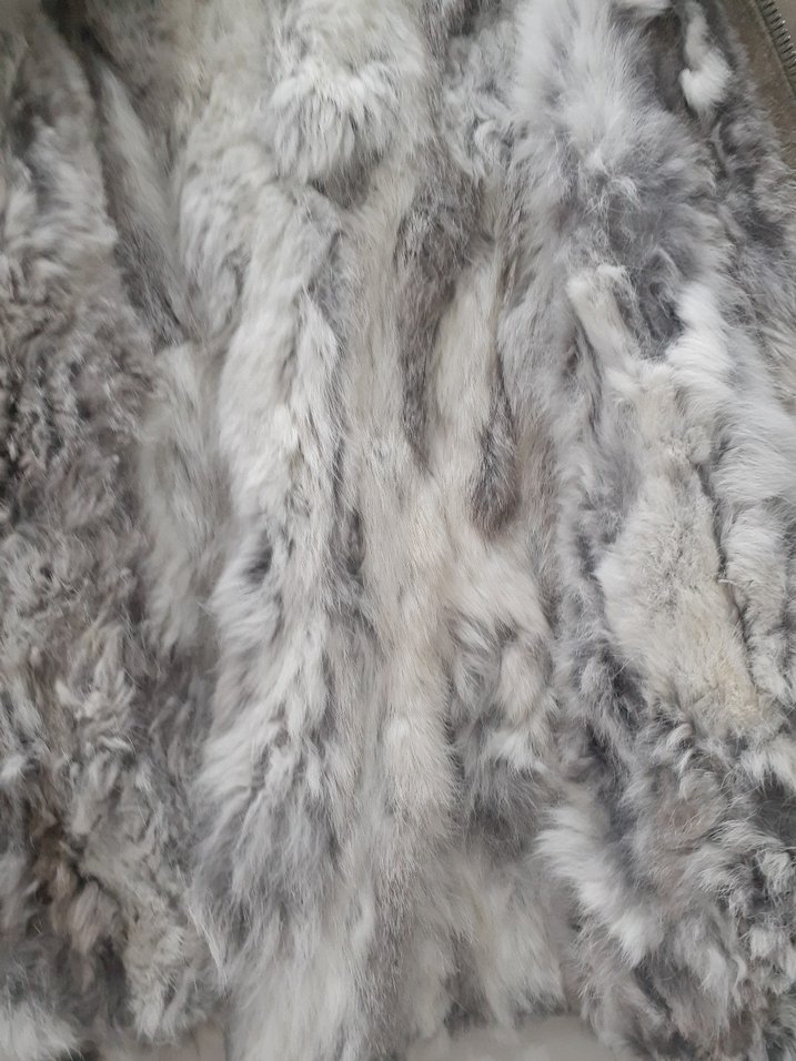 Gri Süet Kadın Kışlık Kürklü Uzun Ceket - Görsel 2