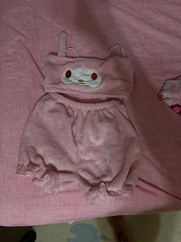 Sheinside Peluş takım büstiyer şort