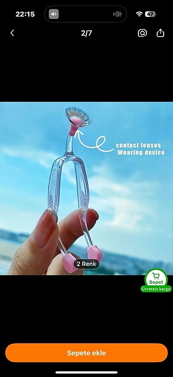 Diğer Kolay lens uygulama aparatı