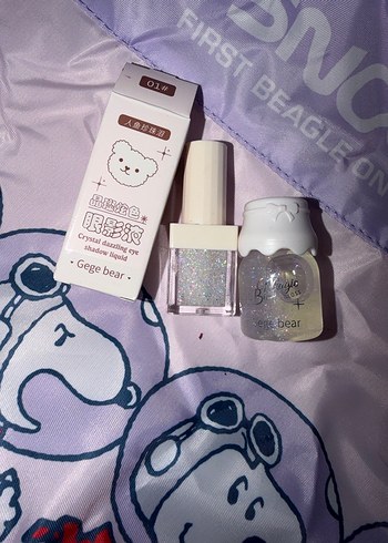 Gegebear simli eyeliner simli lip gloss - Görsel 2