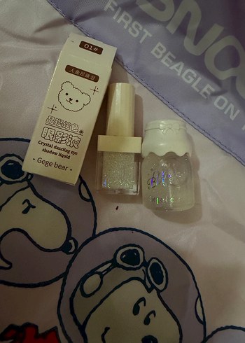 Gegebear simli eyeliner simli lip gloss - Görsel 3