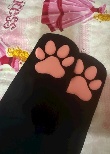 diğer Beden Kedi patili diz üstü çorap