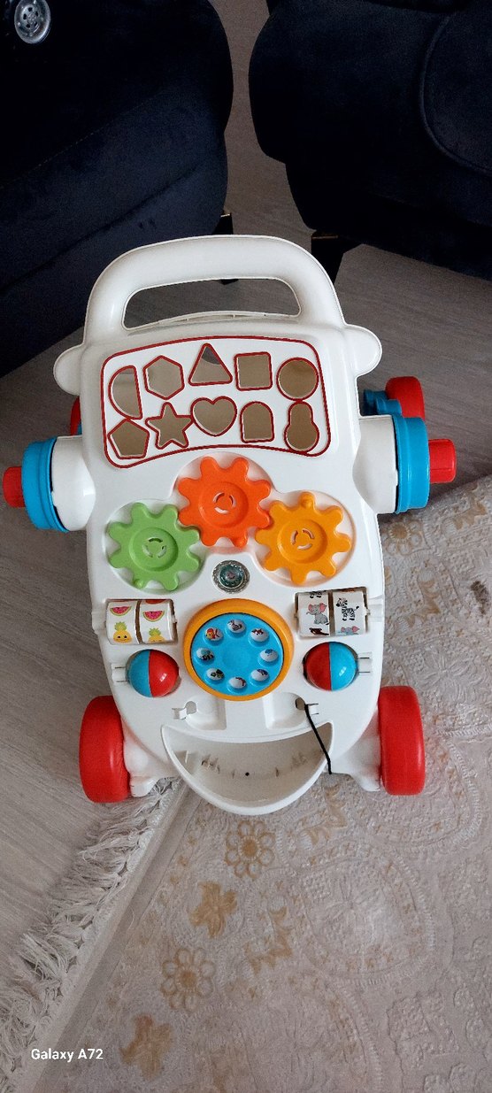 Renkli Beyaz Bebek Yürüteci - Görsel 2