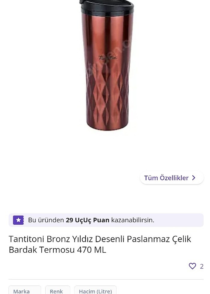 TANTİNONİ ÇELİK TERMOS - Görsel 2