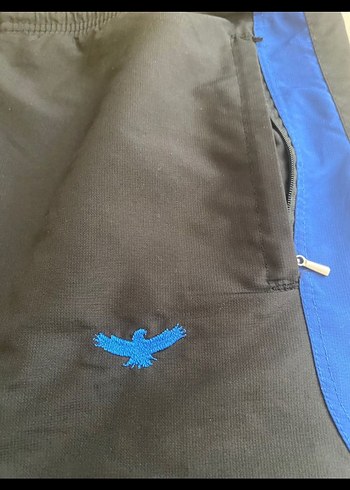 Erkek Mavi Rahat Kesim Fermuarlı Şort - Görsel 7