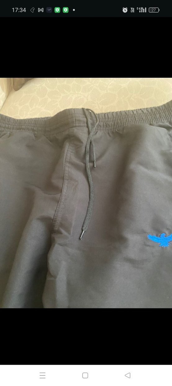 Erkek Mavi Rahat Kesim Fermuarlı Şort - Görsel 2