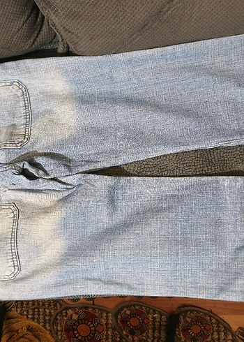 Gri erkek Kot Pantolon Kemerli Midi Boy - Görsel 2