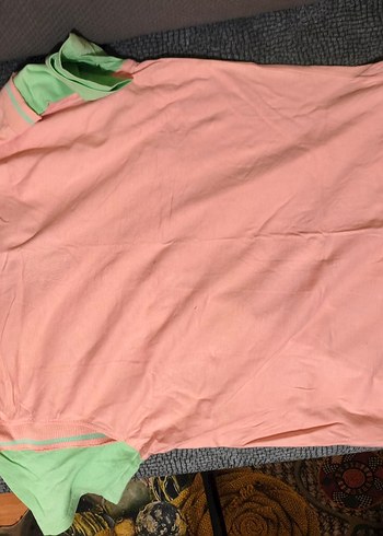 Kızlar İçin Örgü Kısa Kollu Pembe Tişört - Görsel 2