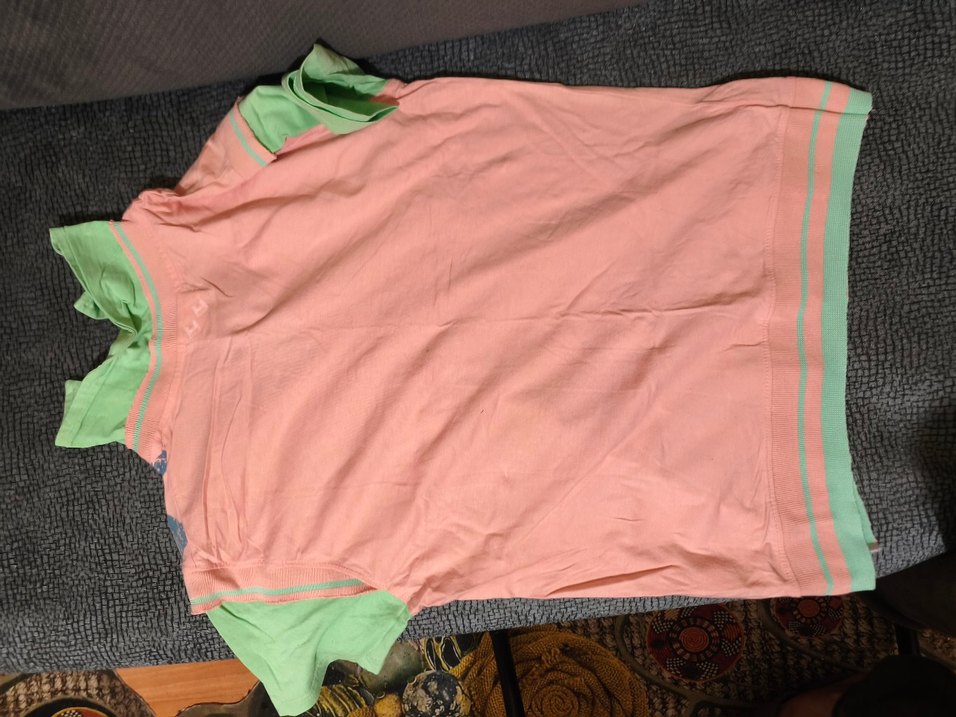 Kızlar İçin Örgü Kısa Kollu Pembe Tişört - Görsel 2