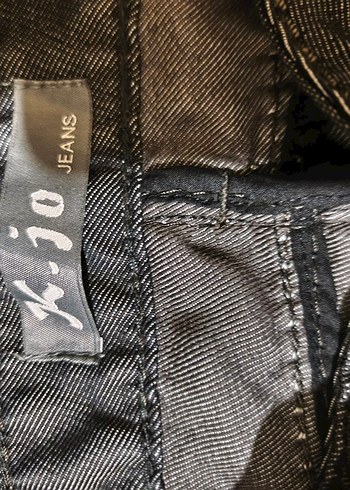 Gri Fermuarlı Dar Kesim Denim Pantolon - Görsel 4