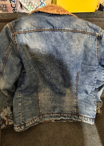 Kahverengi Kürklü Kadın Kot Ceketi - Görsel 2