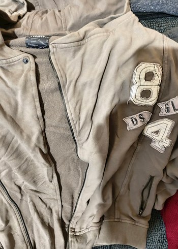 Gri Kapüşonlu Erkek Ceket - Görsel 2