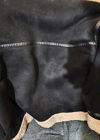 Kürk Detaylı Kahverengi Deri Biker Ceket - Görsel 4