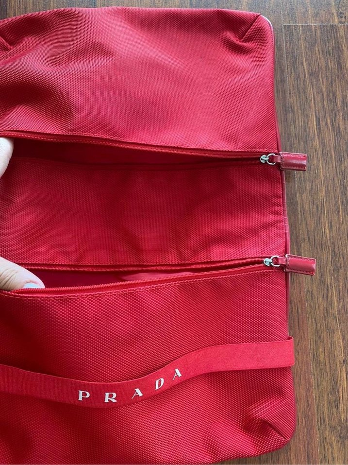 Prada Sport Luna Rossa Kırmızı El Çantası / Portföy — görsel 4/6