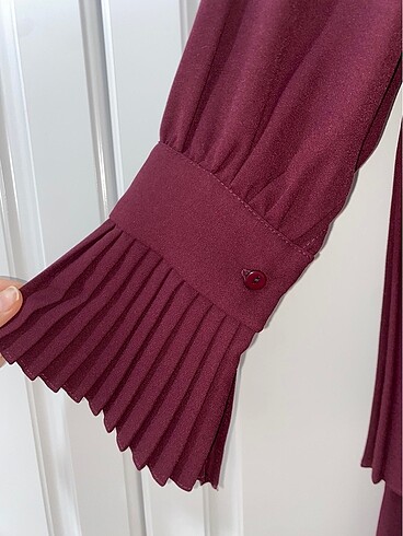 Bordo etekli takım - Görsel 7