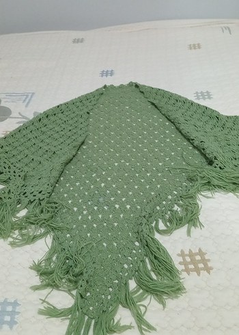 Beden yeşil Renk Bohem Stil Pastel Yeşil Örgü Kadın Şal
