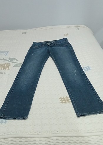 Diğer Kadın Mavi Midi Boy Bol Kesim Kot Pantolon