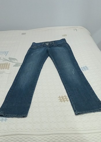 32 Beden Kadın Mavi Midi Boy Bol Kesim Kot Pantolon