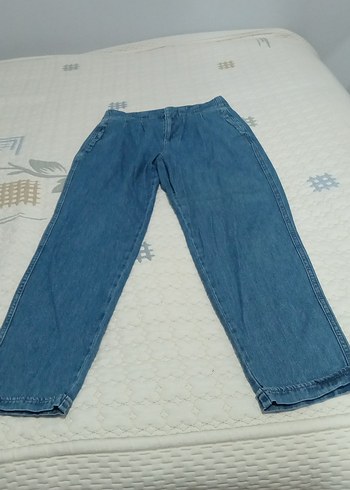 Diğer Kadın Mavi Rahat Kesim Midi Kot Pantolon