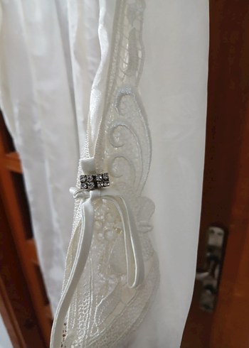 Uzun Beyaz Bohem Kadın Sabahlık - Görsel 3