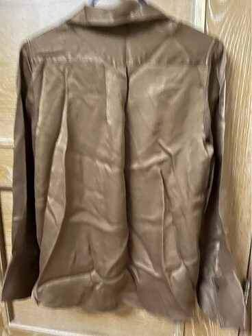 Zara Zara saten kahverengi gömlek