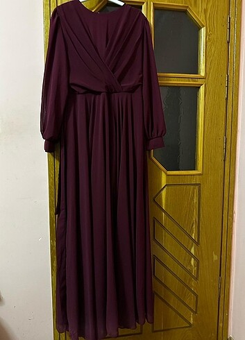 42 Beden bordo Renk Abiye