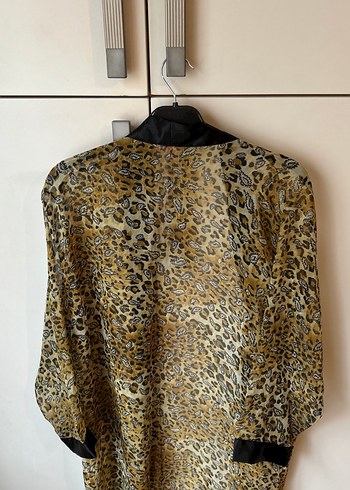 Bohem Yılan Desenli Midi Kimono - Görsel 2