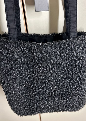 Siyah Örgü Kumaşlı Kadın Çanta - Görsel 3