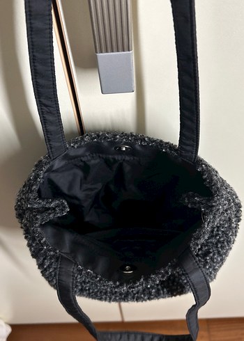 Siyah Örgü Kumaşlı Kadın Çanta - Görsel 2