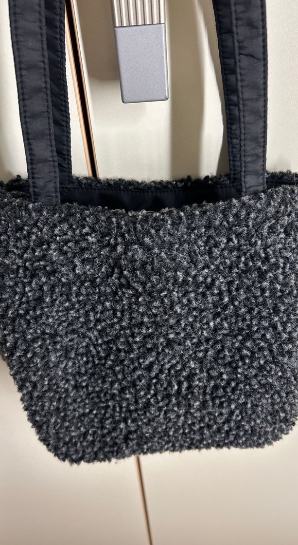 Siyah Örgü Kumaşlı Kadın Çanta - Görsel 3