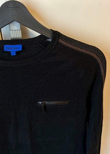 Siyah Erkek Süet Fermuarlı Sweatshirt - Görsel 2