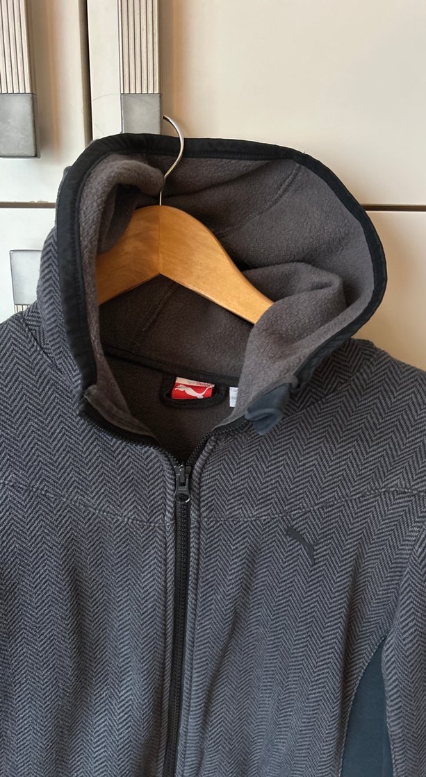 Gri Fermuarlı Kadın Spor Ceket - Görsel 2