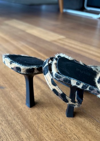 Leopar Desenli Süet Stiletto - Görsel 2