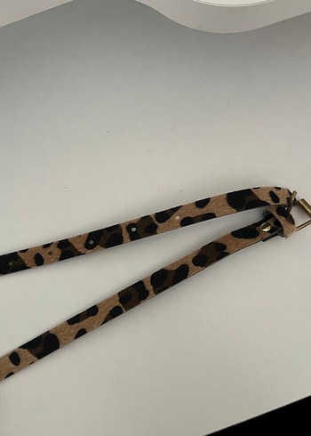 Deri Leopar Desenli Kadın Kemer - Görsel 2