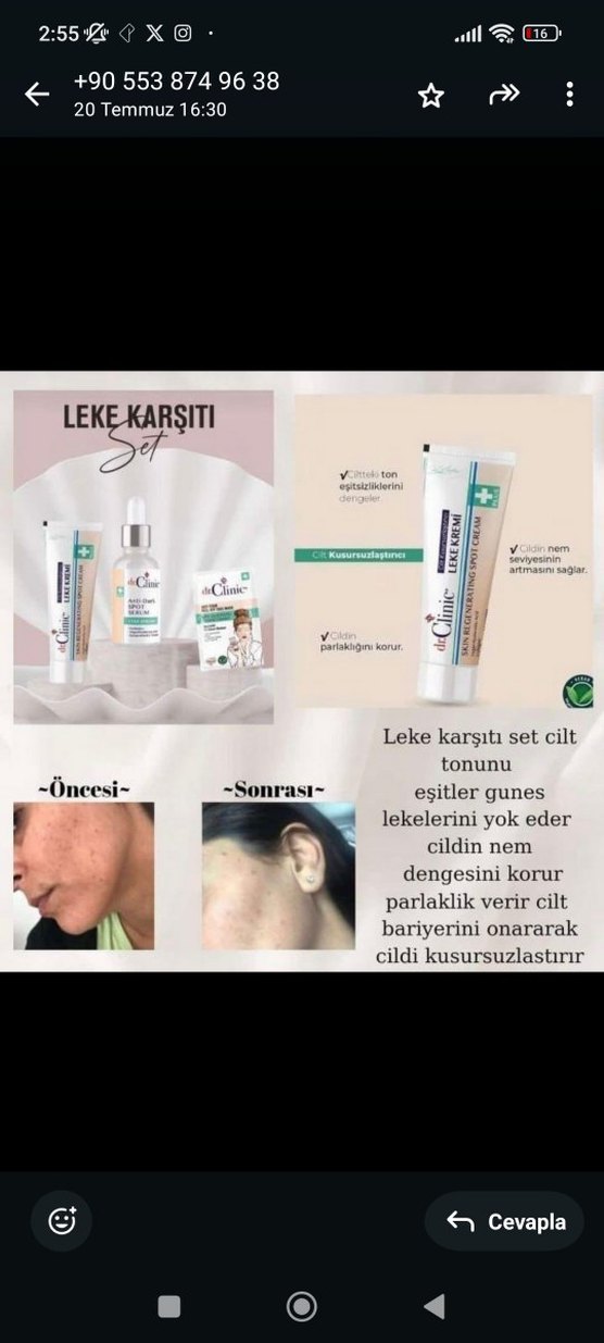 Cilt Lekesi Serumu ve Krem Dr clinic - Görsel 3