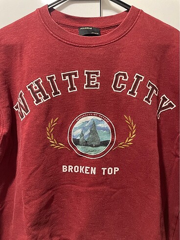s Beden Pull&Bear Kırmızı Sweatshirt
