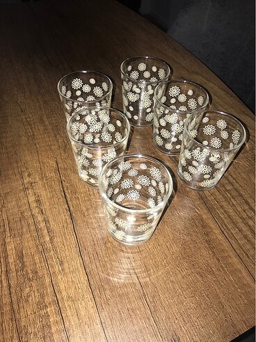 6lı kahve yanı su bardağı